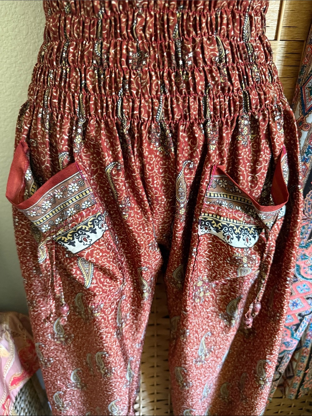 Super cute BoHo, gypsy high waisted pants - Picture 2 of 5